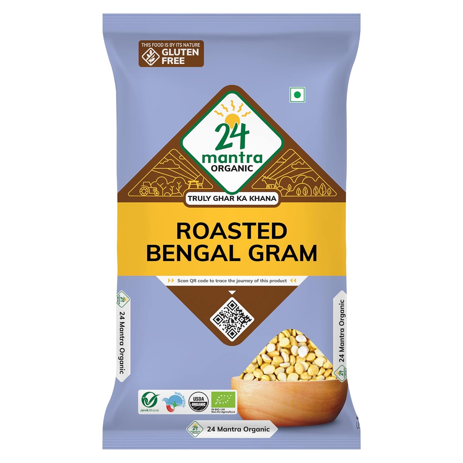 24 Mantra Organic Roasted Bengal Gram 