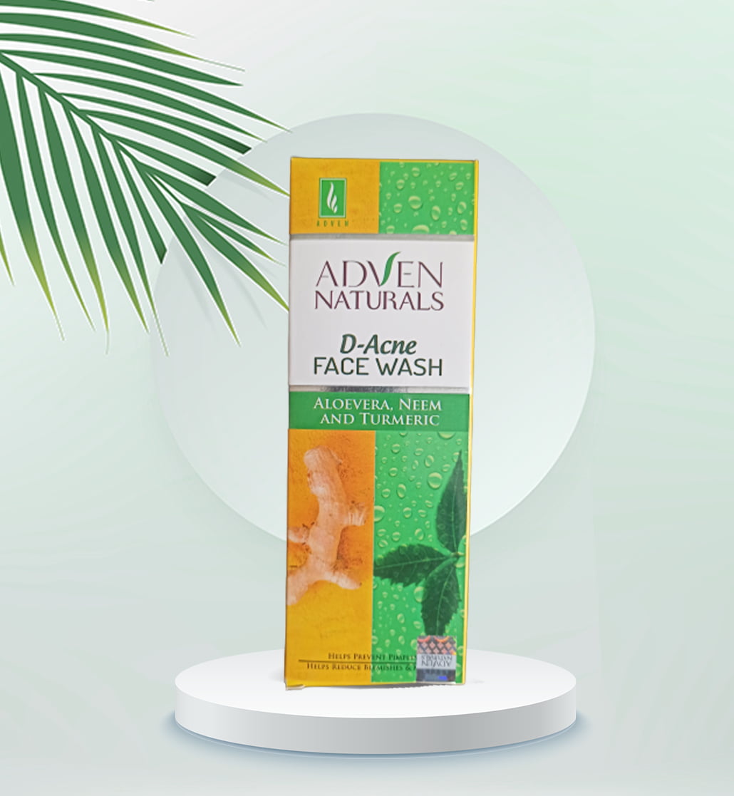 Adven Naturals D-Acne Face Wash with Aloevera, Neem & Turmeric