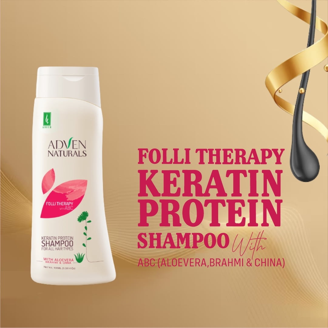 Adven Naturals Folli Therapy Keratin Protein Shampoo with Abc