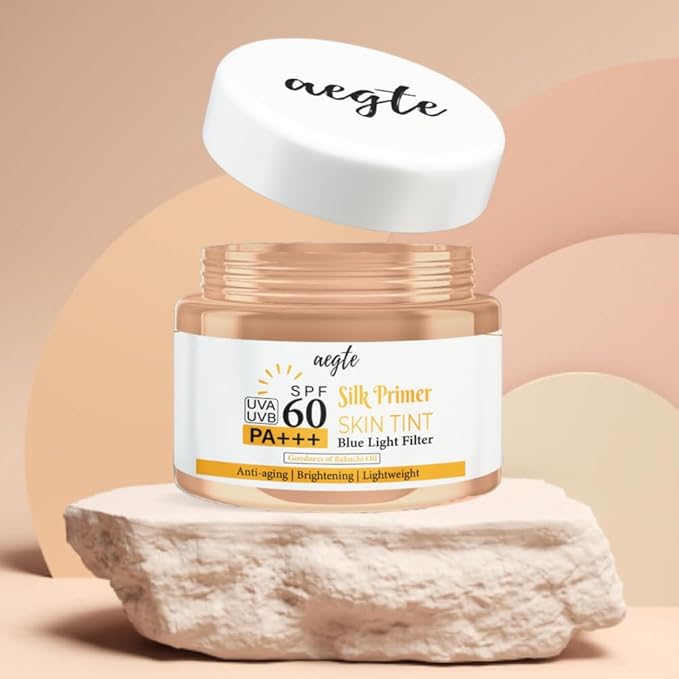 Aegte Blue Light Filter Silk Primer Skin Tint with SPF 60 PA+++
