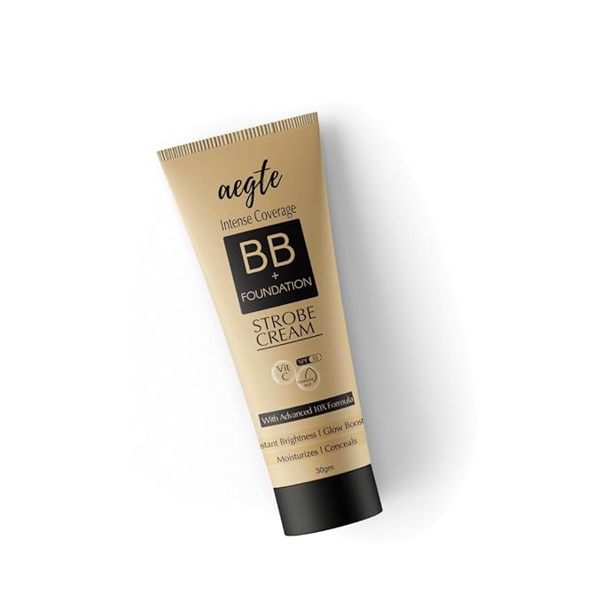Aegte Intense Coverage BB + Foundation Strobe Cream with SPF 35 (Fair Ivory)