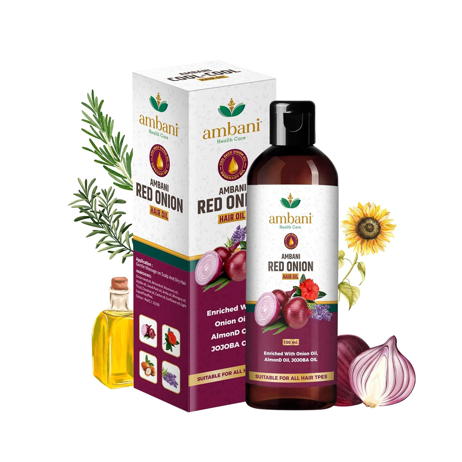 Ambani Health Care Red Onion Hair Oil