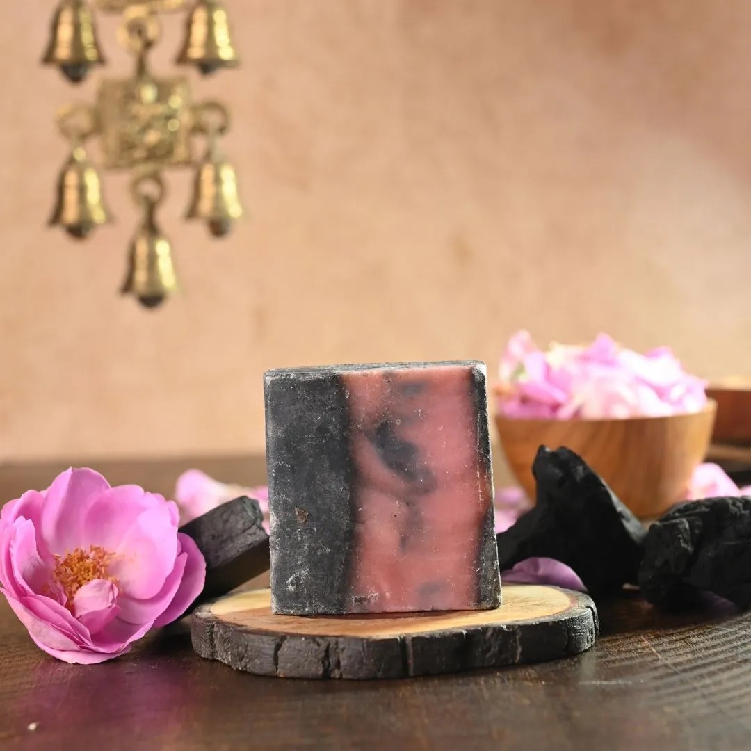 Araah Charcoal N Rose Soap