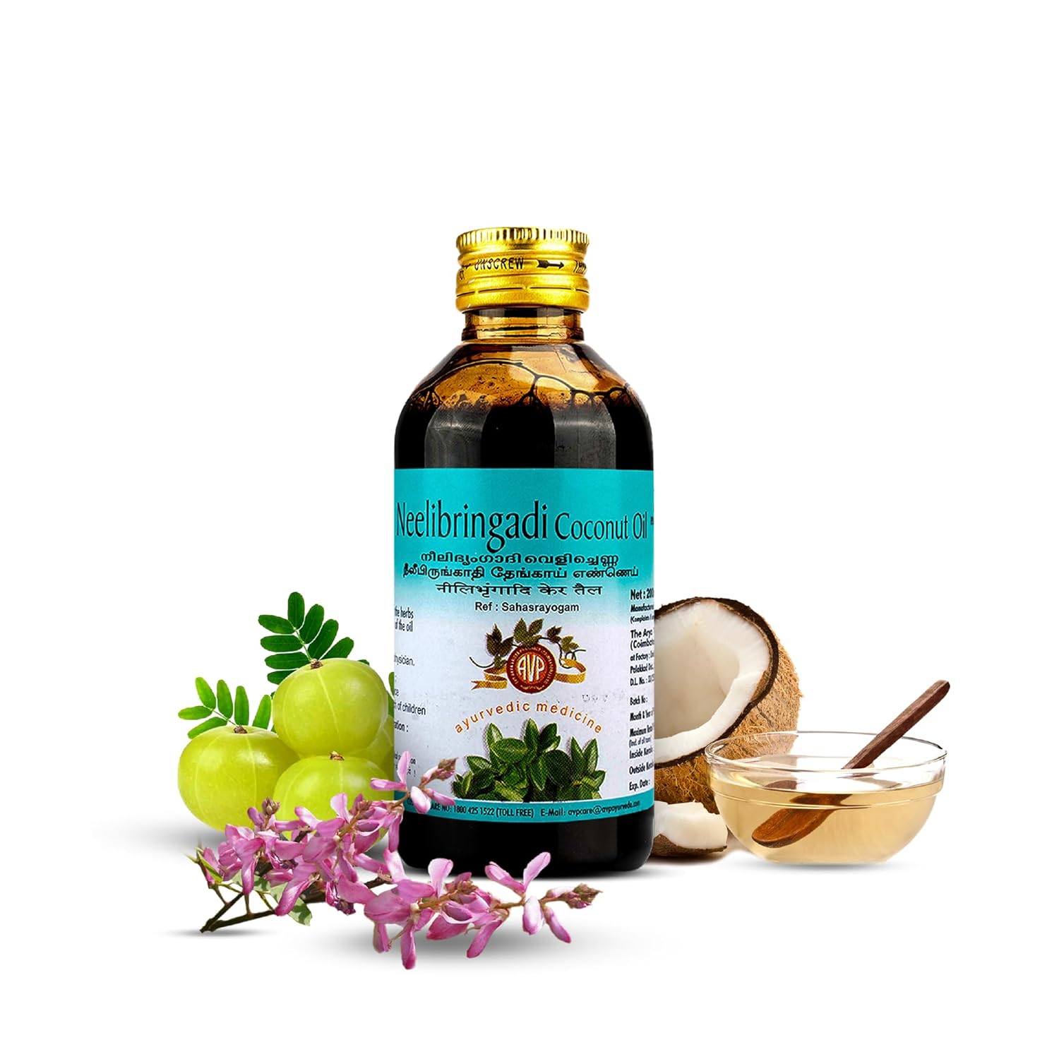 Arya Vaidya Pharmacy Neelibringhadi Coconut Oil