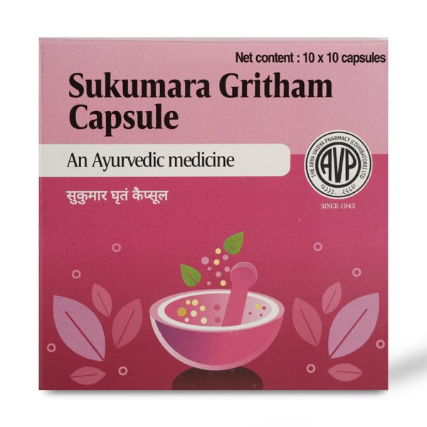 Arya Vaidya Pharmacy Sukumara Gritham Capsules