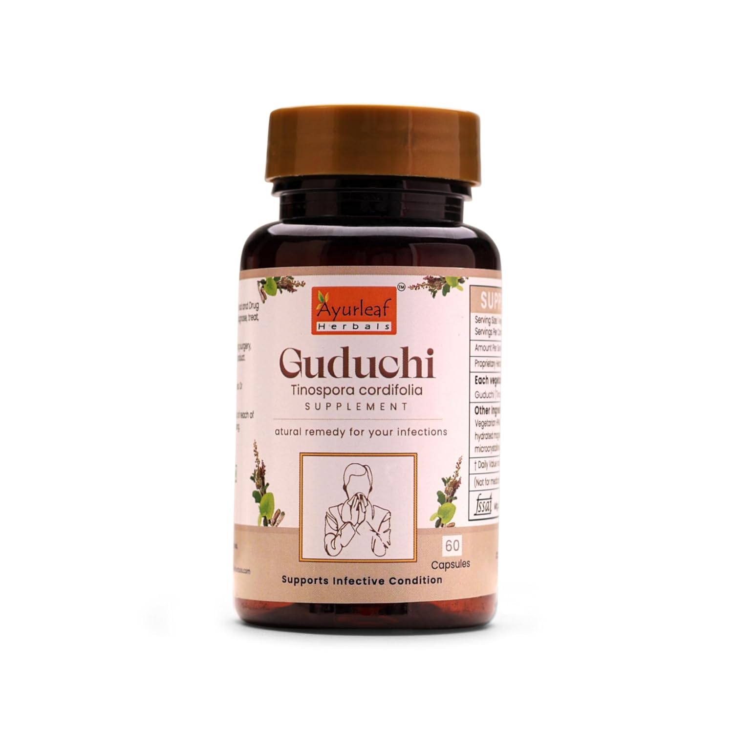 Ayurleaf Herbal Guduchi Extract Blended Capsules