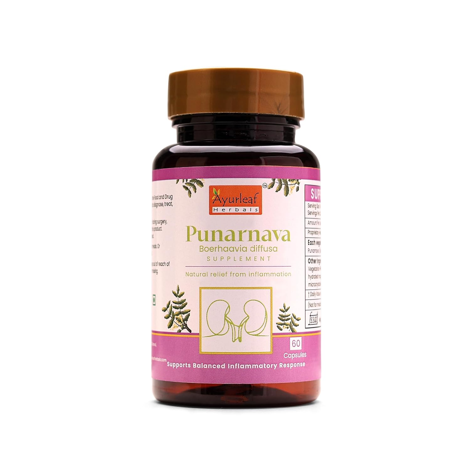 Ayurleaf Herbal Punarnava Extract Blended Capsules