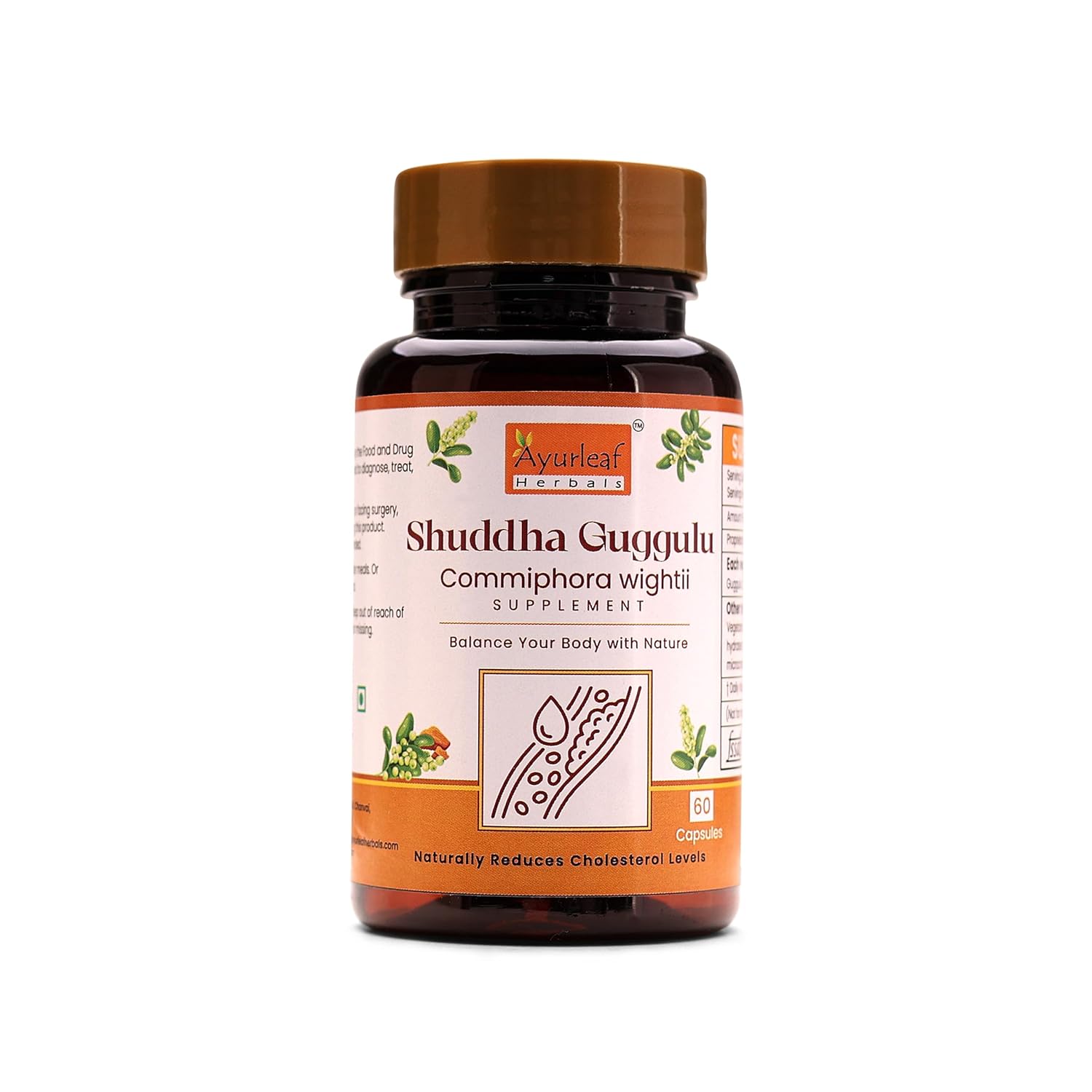 Ayurleaf Herbal Shuddha Guggulu Extract Blended Capsules