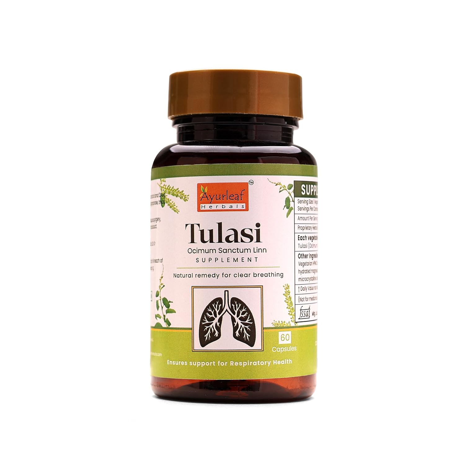 Ayurleaf Herbal Tulasi Extract Blended Capsules