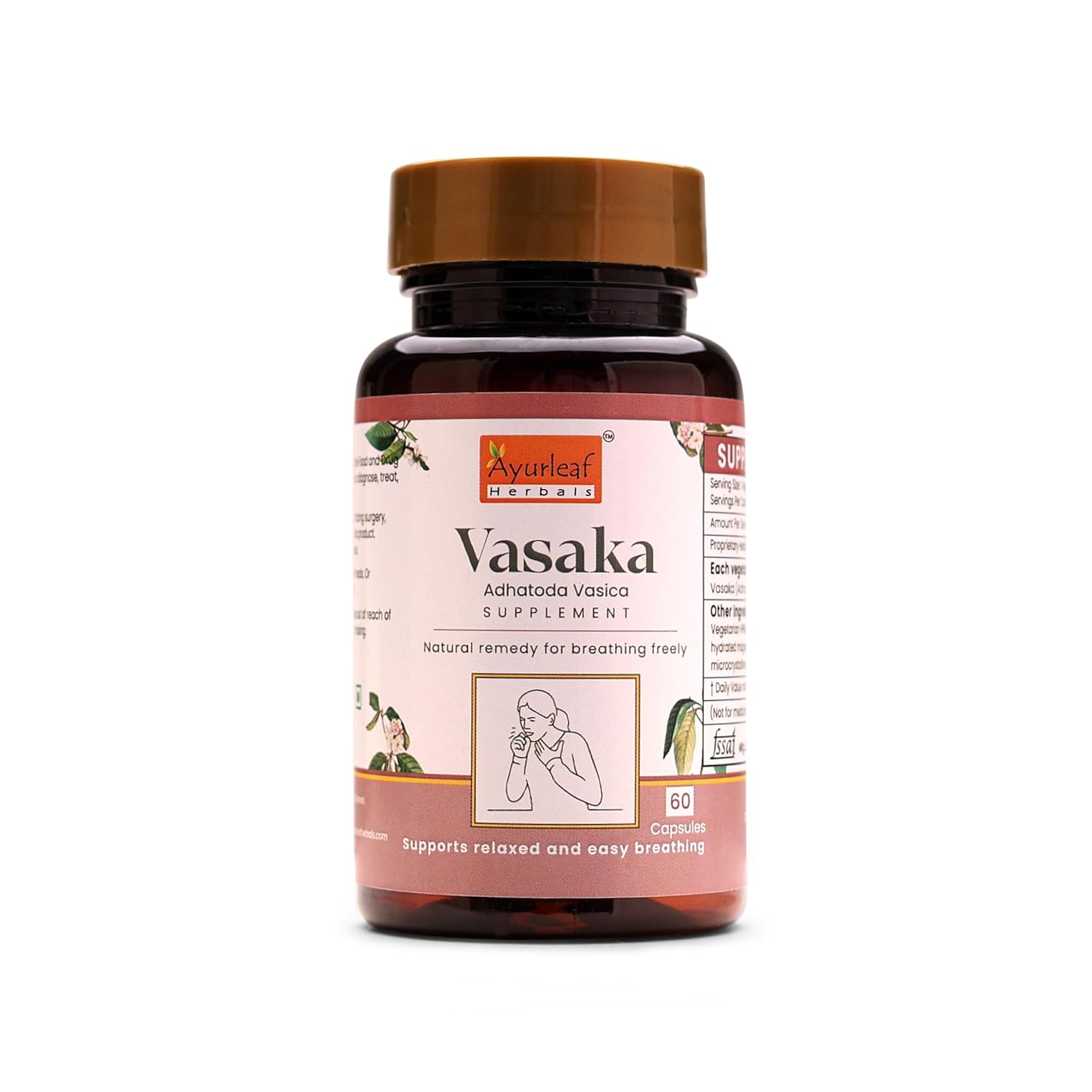 Ayurleaf Herbal Vasaka Extract Blended Capsules