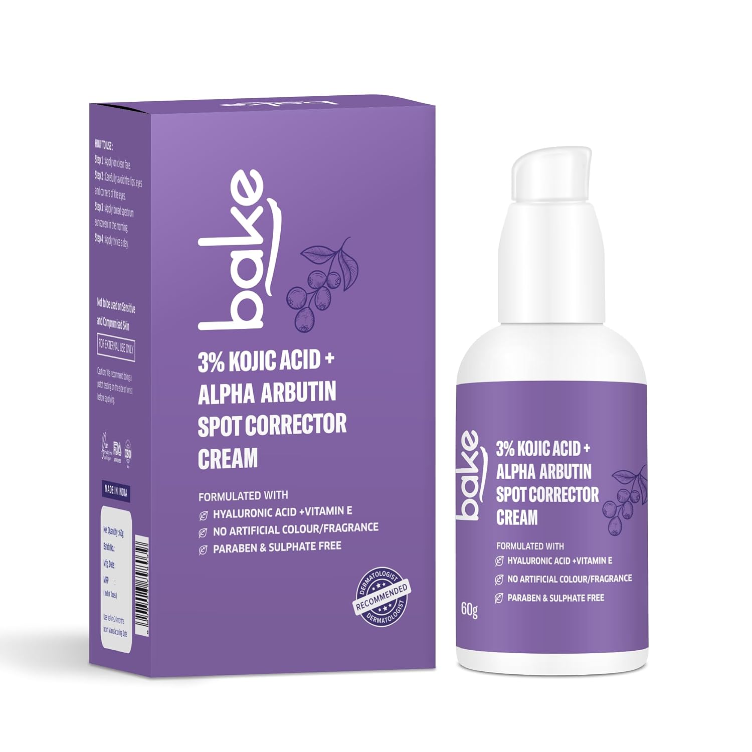 Bake 3% Kojic Acid + Alpha Arbutin Spot Corrector Cream