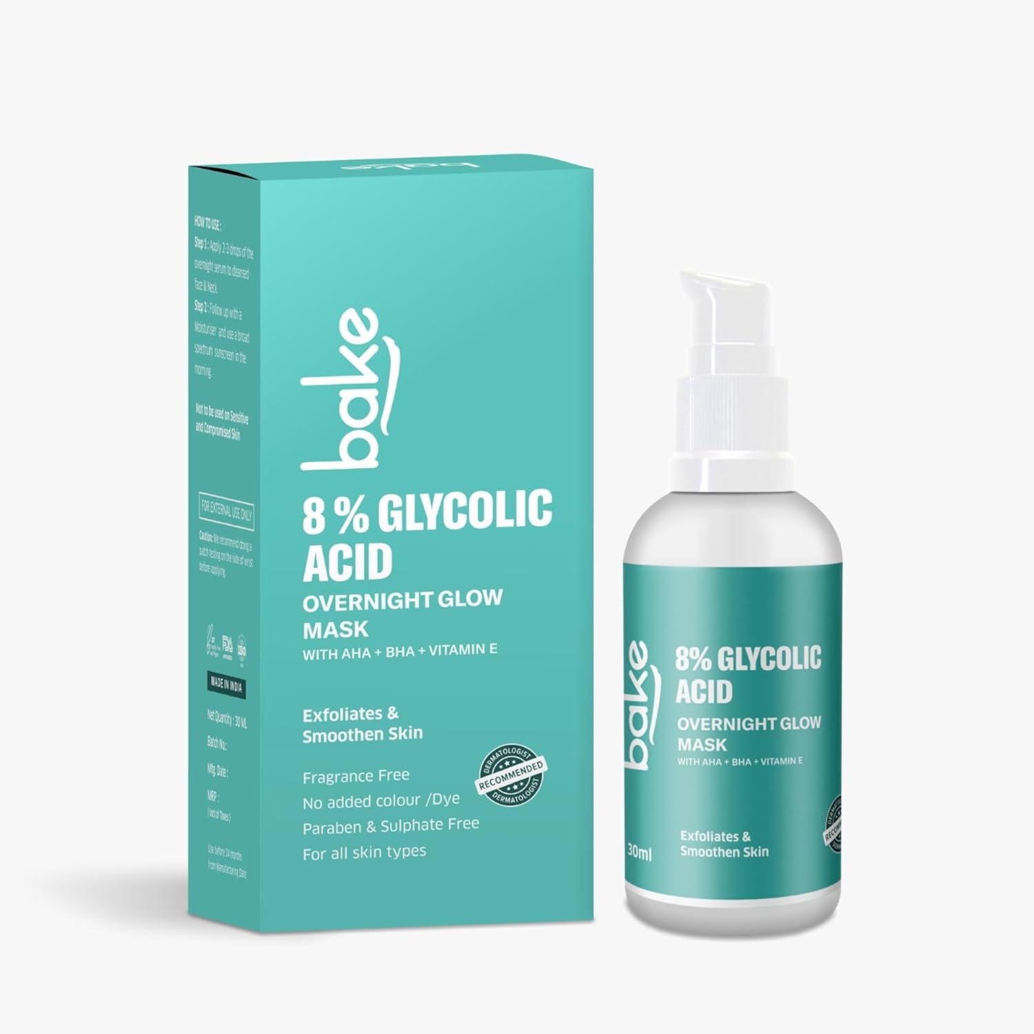 Bake 8%Glycolic Acid Overnight Peeling Serum