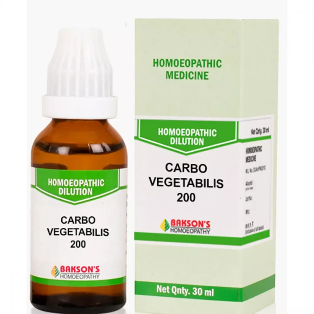Bakson  Homoeopathy Carbo Vegetabilis Dilution 200CH