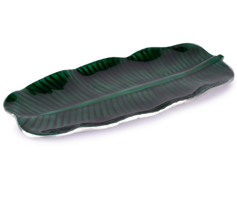 Banana Leaf Platter Tray - Multipurpose Food Plate (Green)