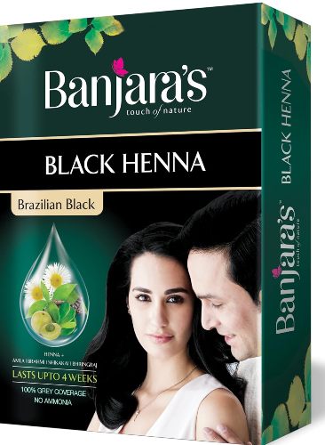 Banjaras Black Henna Hair Colour, Brazilian Black