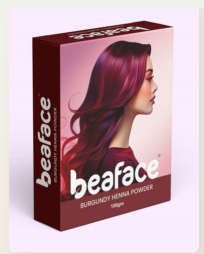 Beaface Burgundy Henna Hair Colour Dye 