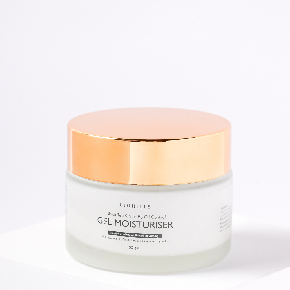 Biohills Black tea & Vita B3 Oil control gel moisturiser
