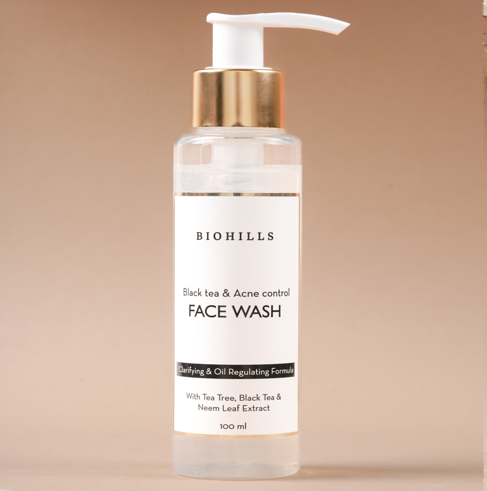 Biohills Black tea & acne control face wash