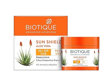 Biotique Sun Shield Aloe Vera 30+spf Sunscreen Cream