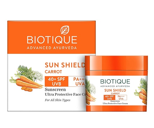 Biotique Sun Shield Carrot 40+ SPF Sunscreen Cream