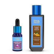 Blue Nectar Kumkumadi Tailam Face Serum and Nalpamaradi Tailam