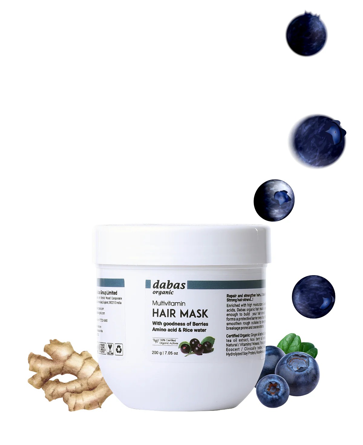 Dabas Organic Multivitamin Smoothing Hair Mask