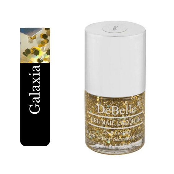 DeBelle Gel Nail Lacquer Galaxia - (Chunky Holographic Glitter Nail Polish)