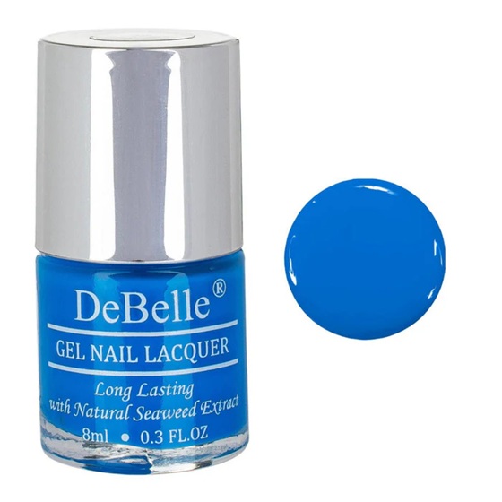 DeBelle Gel Nail Lacquer La Azure - (Bright Blue Nail Polish)
