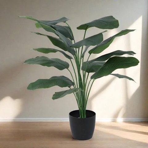Faux Green Palm Plant With Pot - 2.62 ft