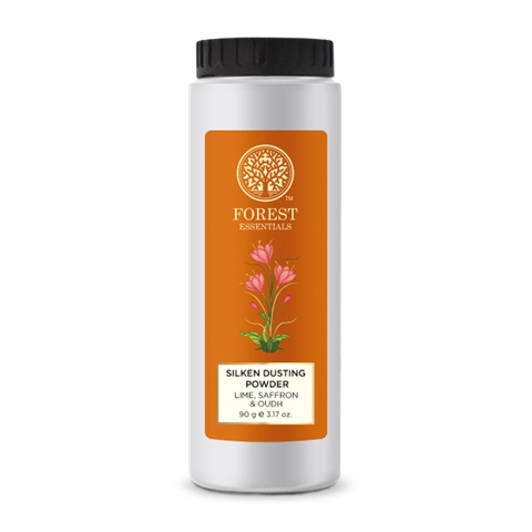 Forest Essentials Silken Dusting Powder Lime Saffron and Oudh
