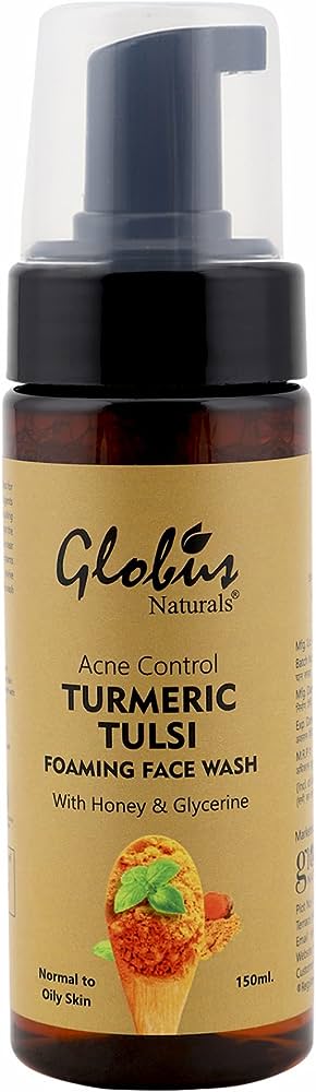 Globus Naturals Turmeric Tulsi Acne control Foaming Face wash