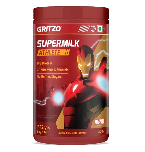 Gritzo Supermilk Athlete - Double Chocolate (Ironman) - 7-12y Boy & Girl