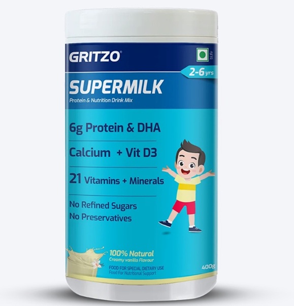 Gritzo Supermilk Overall Growth - Creamy Vanilla - 2-6y Boy