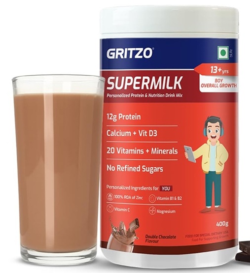 Gritzo Supermilk Overall Growth - Double Chocolate - 13+y Boy