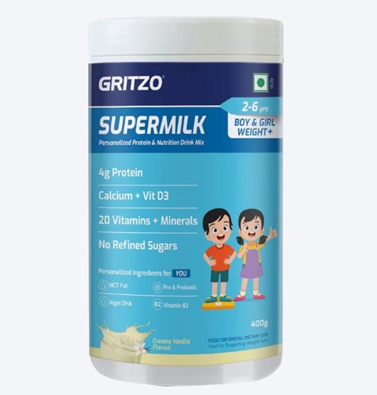 Gritzo Supermilk Weight+ - Creamy Vanilla - 2-6y Boy & Girl