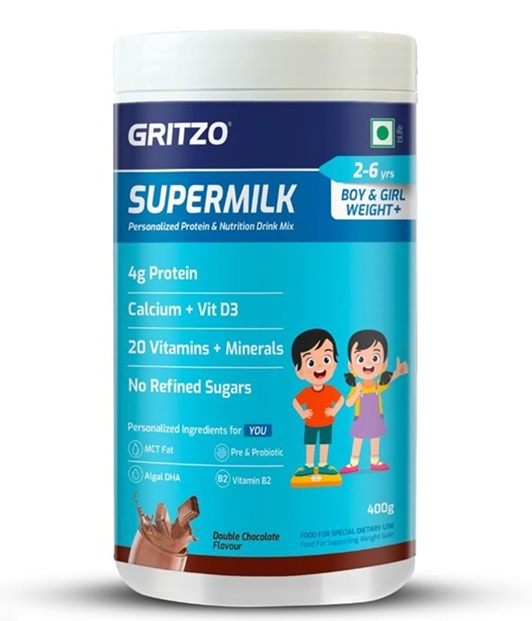 Gritzo Supermilk Weight+ - Double Chocolate - 2-6y Boy & Girl