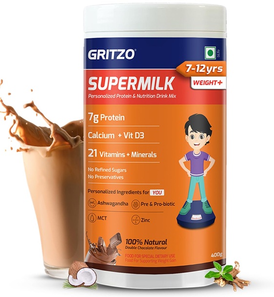 Gritzo Supermilk Weight+ - Double Chocolate - 7-12y Boy