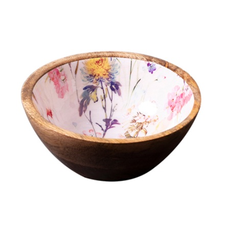 Hand Crafted Decorative Wooden Bowls (White)