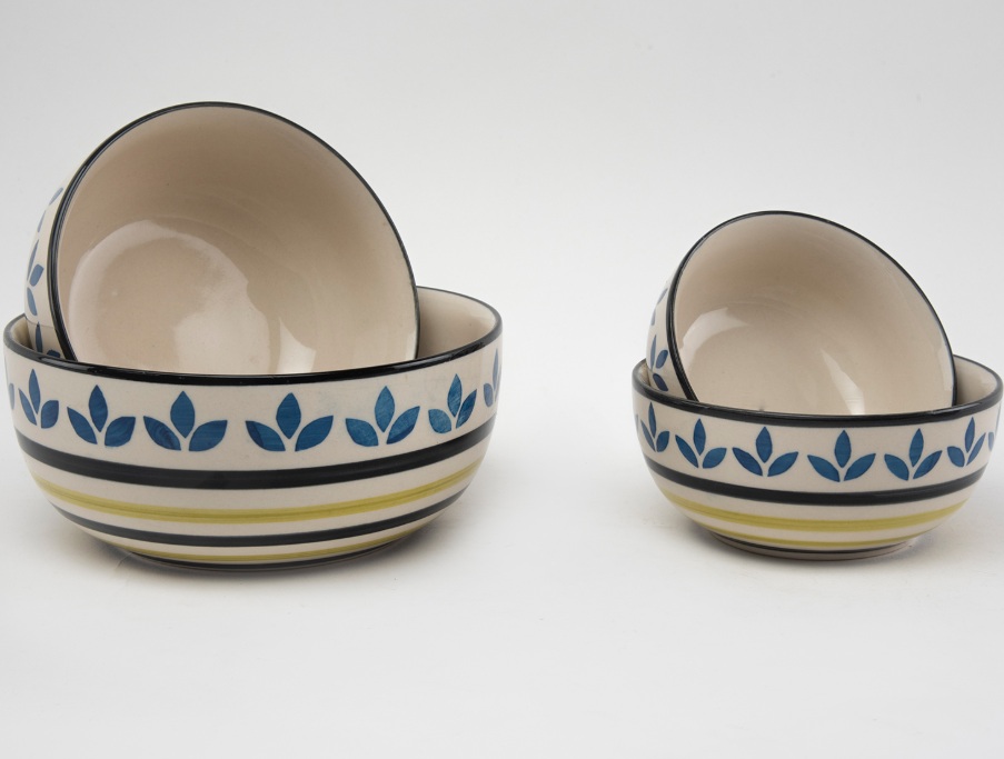Handcrafted Multipurpose Ceramic Bowls Set of 4