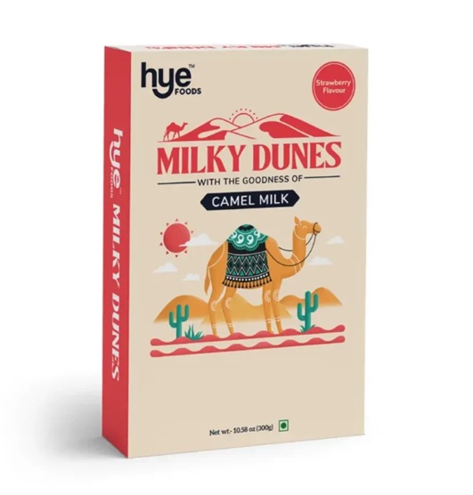 Hye Foods Milky Dunes Strawberry Camel Milk Powder