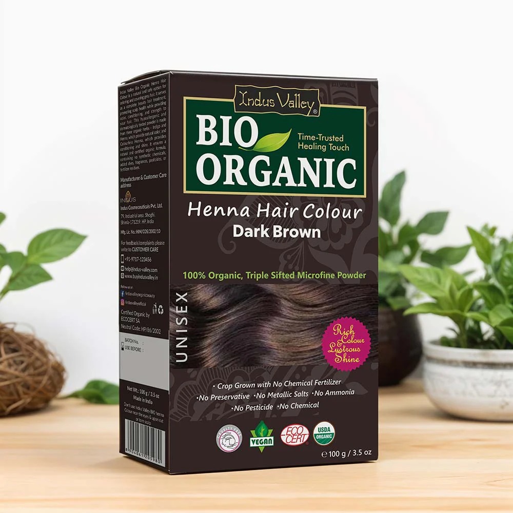 Indus Valley  Bio Organic Dark Brown Henna Hair Colour