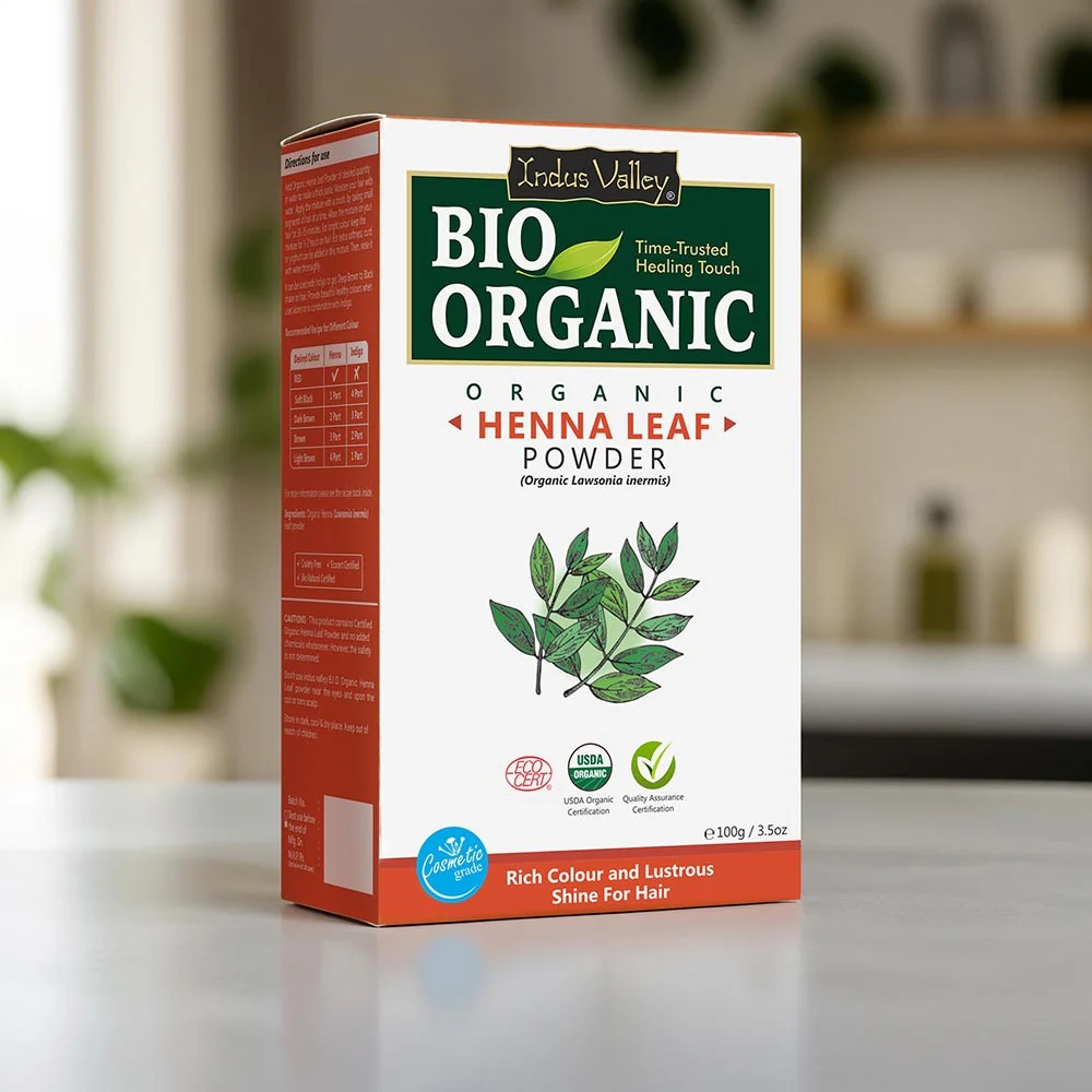 Indus Valley Bio Organic Henna Leaf Powder