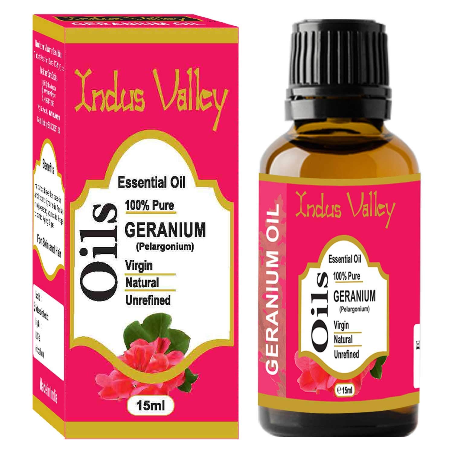 Indus Valley Pure & Organic Geranium Essential Oil