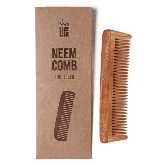 Isha Life Handmade Neem Wood Comb (Single Teeth)