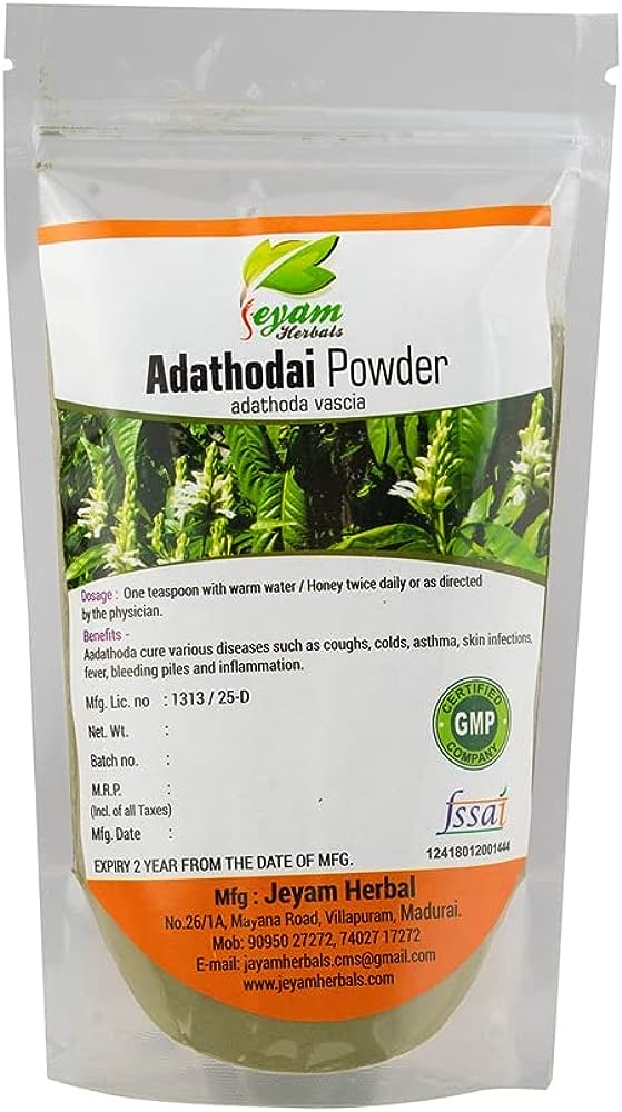 Jeyam Herbal  Aadathodai Powder