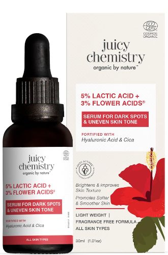 Juicy Chemistry 5% Lactic Acid + 3% Flower Acids Face Serum