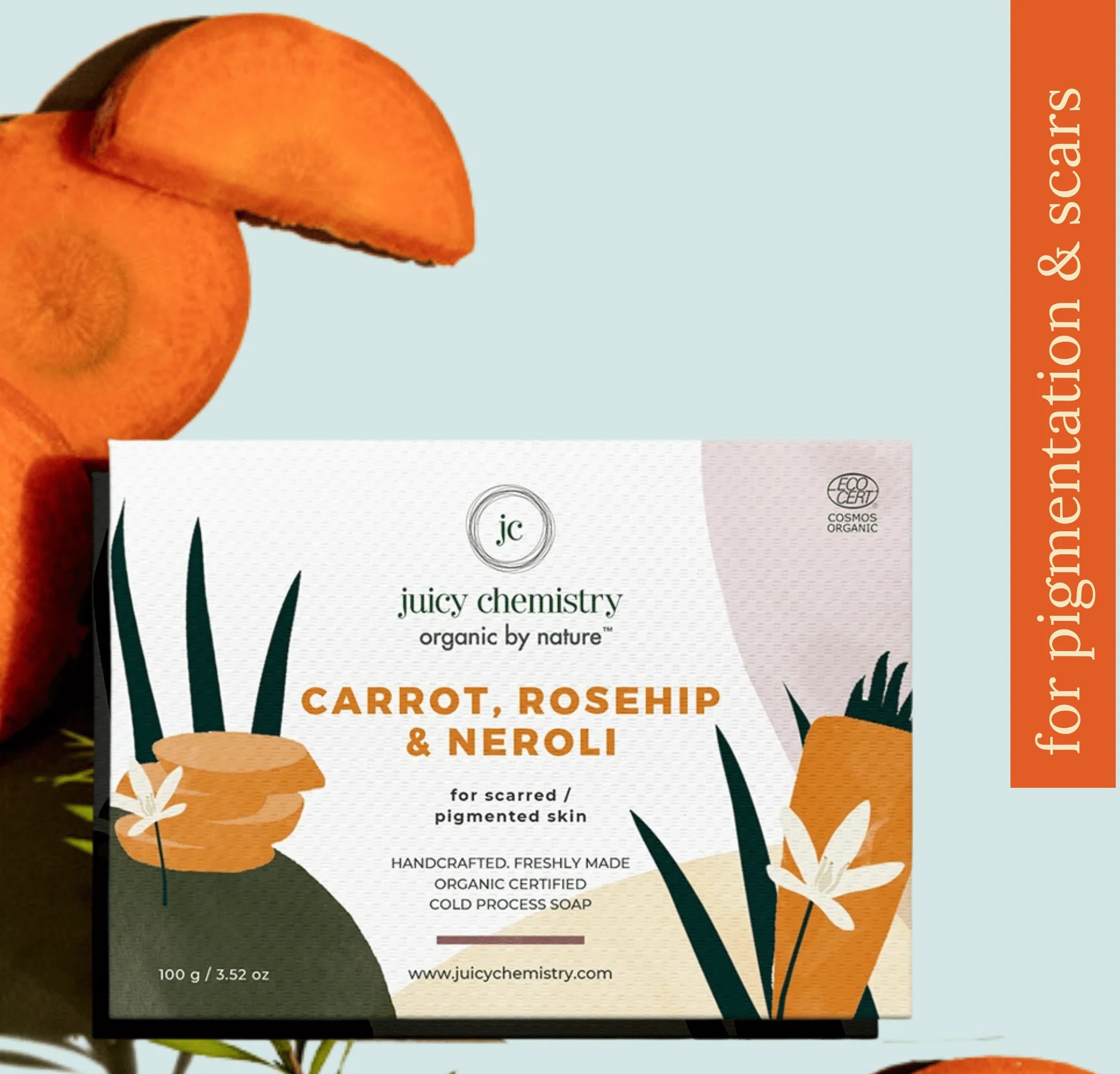 Juicy Chemistry Carrot, Rosehip and Neroli Soap