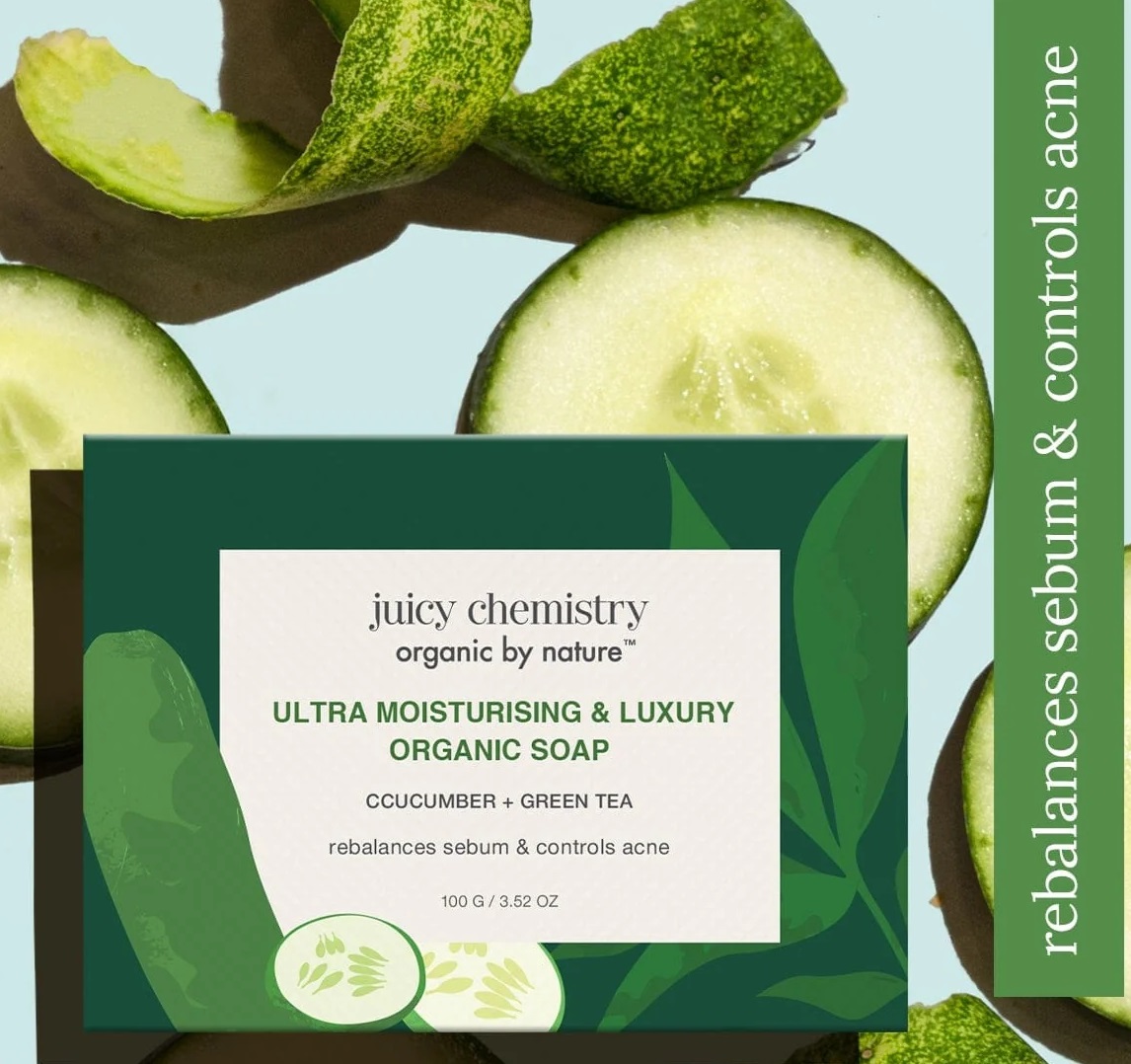Juicy Chemistry Ultra Moisturising & Luxury Soap Fortified with Cucumber + Green Tea