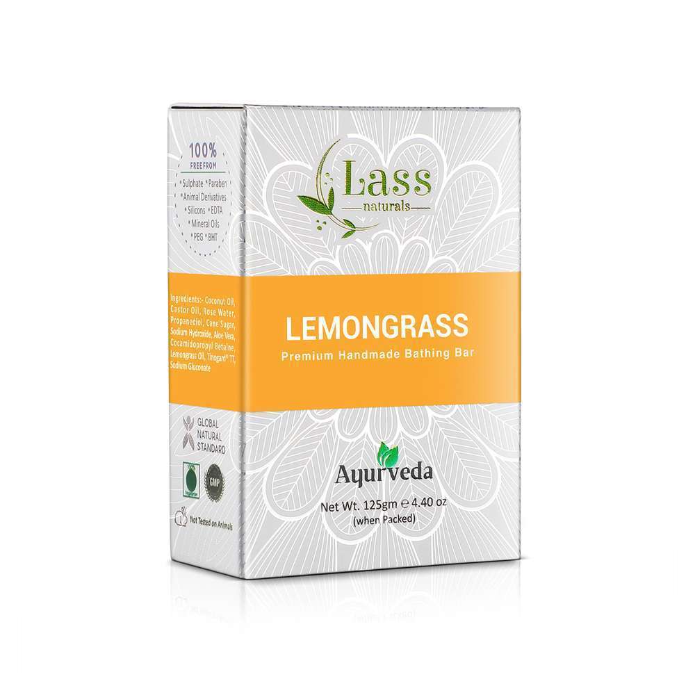 Lass Naturals Lemongrass Handmade Premium Bathing Soap
