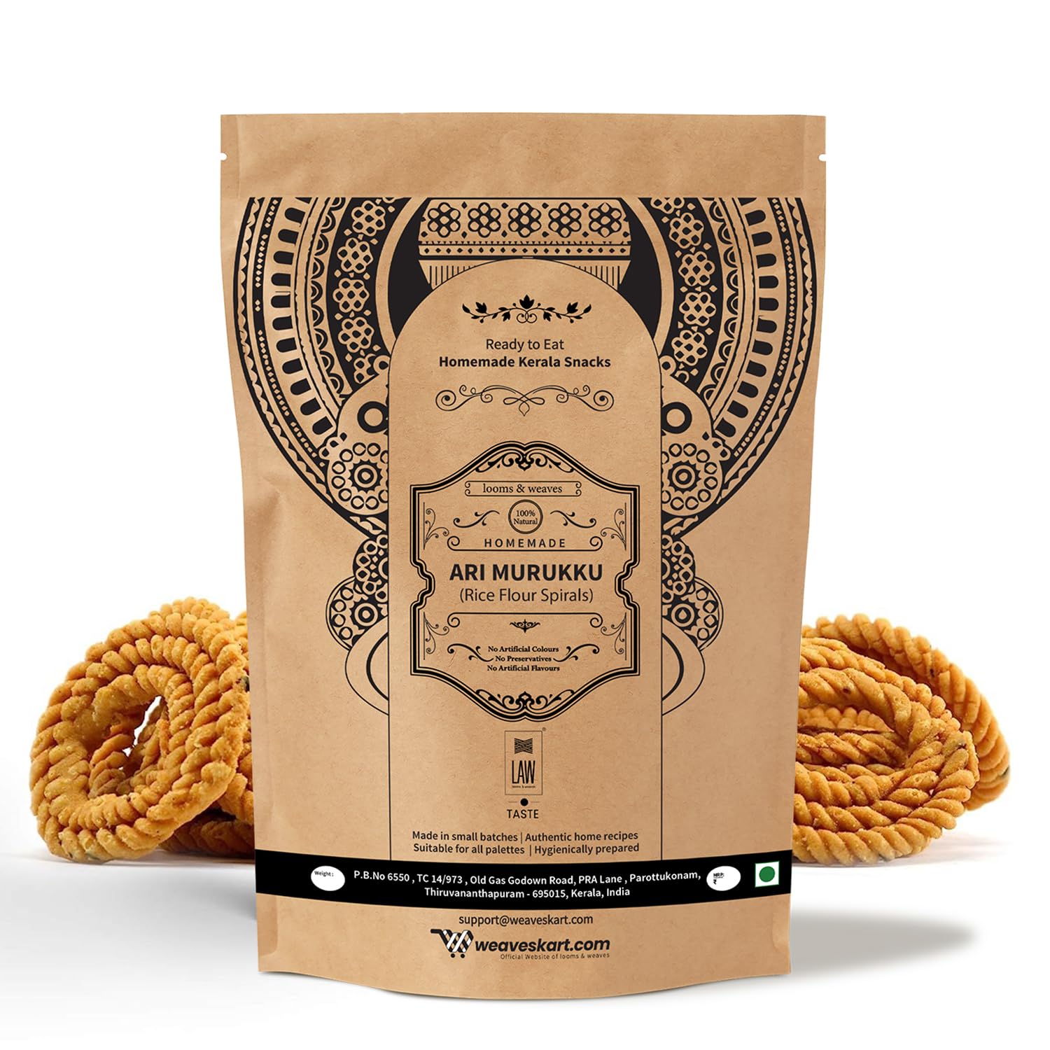 Looms and Weaves Rice Flour Ari Murukku Non Spicy